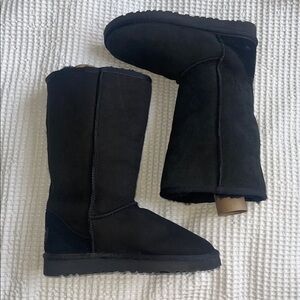 UGG Australia Classic Tall Black Suede Boots